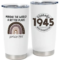 80th Birthday Gifts for Women - Gifts for 80 Years old Woman - 1945 Birthday Gift for Mom/Grandma - Happy 80th Birthday Gift Ideas - 80th Birthday Decorations, 20 oz Tumbler