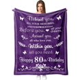 thumbnail image 1 of 80th Birthday Gifts for Women Men, 80 Year Old Birthday Gifts for Men Women, Best Gifts for 80 Year Old Woman, Gifts for 80 Year Old Man‘s Birthday, 80th Birthday Decorations Blanket 60‘‘x 50‘‘, 1 of 6