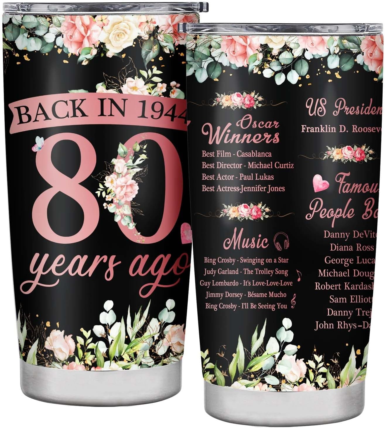 80th Birthday Gifts for Women Tumbler,80th Birthday Gifts Ideas,80th