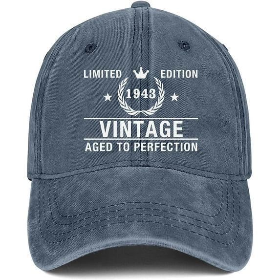 80th Birthday Gifts for Men Women Hats 1943 Vintage 80 Year Old Embroidered Baseball Cap