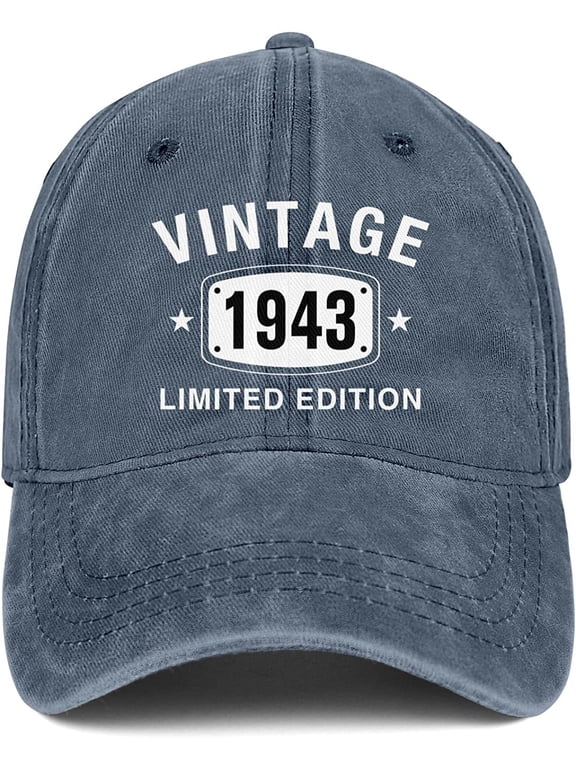 80th Birthday Gifts for Men Women Hats 1943 Vintage 80 Year Old Embroidered Baseball Cap