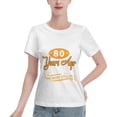thumbnail image 1 of 80th Birthday Shirts 80 Years Old Women'S Basic Short Sleeve T-Shirt White Large, 1 of 5