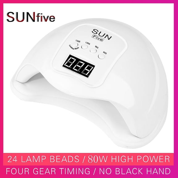 80w Sun Five Uv Nail Lamp Led Light Gel Polish Dryer Curing Manicure Machine
