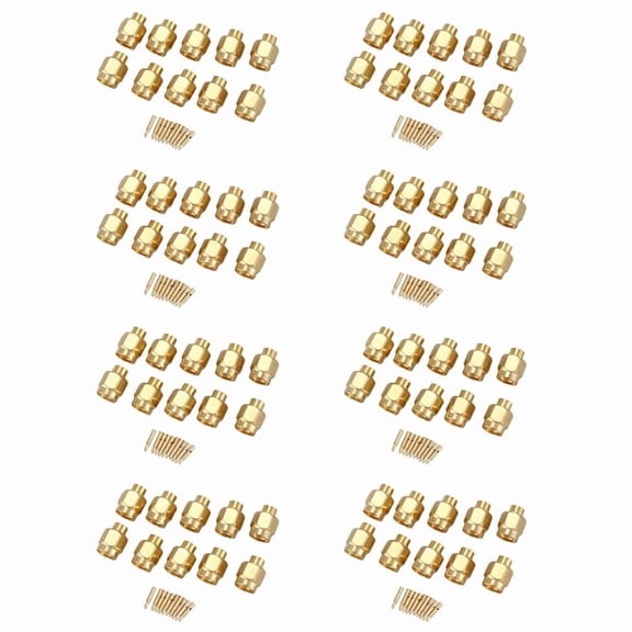 80x SMA Male Plug Solder Coax Connector for Semi-Rigid RG402 0.141 Inch Cable Gold,80 x RF Connector,Gold