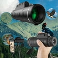 thumbnail image 1 of 80x100 High Power HD Monocular Telescope, Compact Outdoor Zoom Optics, 40x Magnification, Waterproof, Phone Compatible, for Hiking, Hunting, Camping, Bird Watching, Travel, with Tripod & Phone Holder, 1 of 6