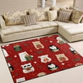 thumbnail image 1 of 80x58in Area Rug Machine Washable Floor Mats Skid-Resistant Backing Carpet for Home Kitchen Bedroom Cute Christmas Animals, 1 of 7