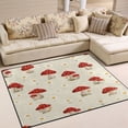thumbnail image 1 of 80x58in Area Rug Machine Washable Floor Mats Skid-Resistant Backing Carpet for Home Kitchen Bedroom Cute Mushroom Pattern with Daisies, 1 of 7
