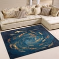 thumbnail image 1 of 80x58in Area Rug Machine Washable Floor Mats Skid-Resistant Backing Carpet for Home Kitchen Bedroom Whirlpool Carp Pattern, 1 of 7