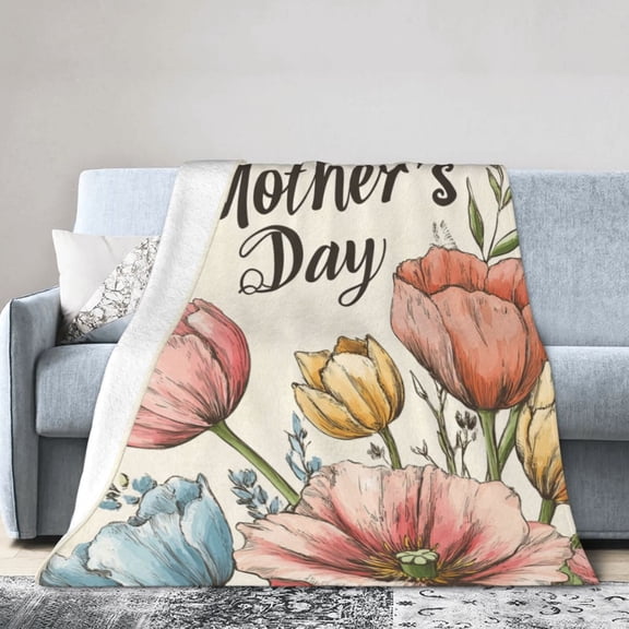 80x60Breathable & Lightweight Yet Super Warm – The Perfect Flannel Blanket for All Seasons Happy Mother's Day Flyer (2)-edit