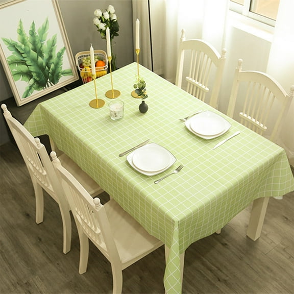 80x80 Inch Square Plastic Tablecloth, Waterproof Oil-Proof Checkered Wipeable Table Cover for Catering, Camping, Picnics, Outdoor Dining