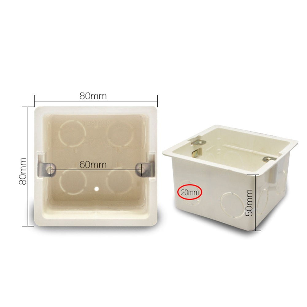 80X80X50Mm 1Gang Surface Mount Slim Pattress Back Box Wall Socket Light