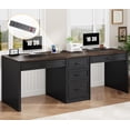 thumbnail image 1 of 80.9" Two Person Desk with Charging Station & 5 Storage Drawers – Industrial Farmhouse Home Office Computer Desk, 1 of 8
