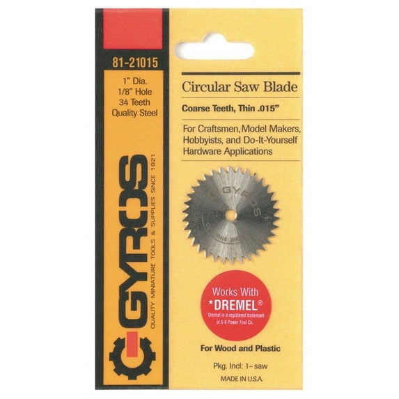 81-21015 1" Course Gyros Steel Saw Blade