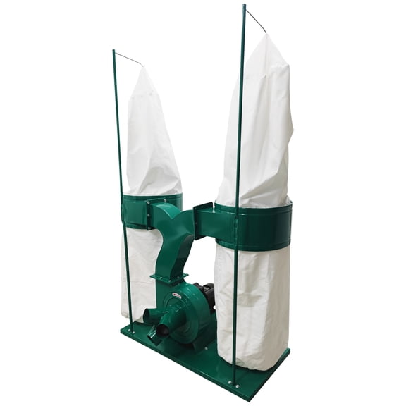 81.3 Gallon Dual Bag Woodworking Dust Collector Sawdust Dust Extractor 110V 2200W