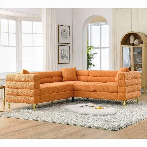 81.5-Inch Corner Sofa! Durable Solid Wood Frame & 250 lbs Weight Capacity