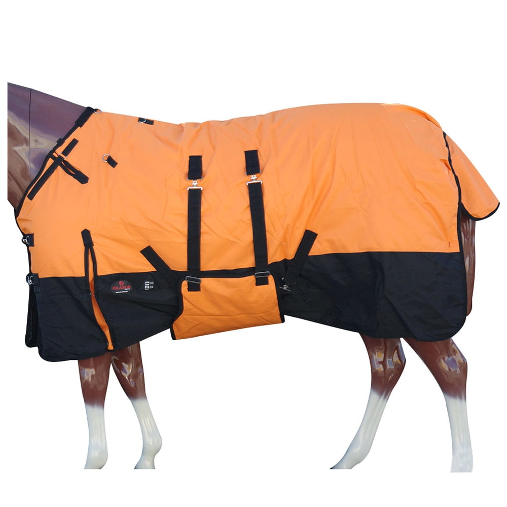 81 In Hilason 600D Winter Waterproof Poly Horse Blanket Belly Wrap Orange