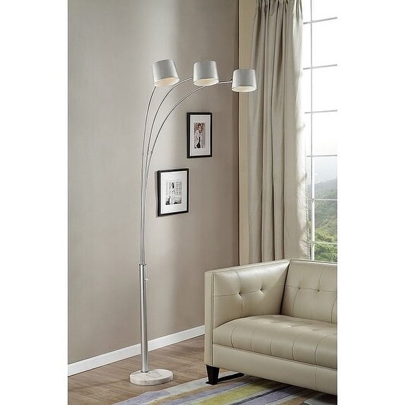 81 Inch Nova Silver 3-Arc Floor Lamp