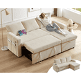 thumbnail image 1 of 81"L-Shape Convertible Sleeper Sectional Sofa with Storage Chaise and Pull-Out Bed,Reversible Corner 3 Person Couch, for Living Room, Apartment,USB Ports, 1 of 9