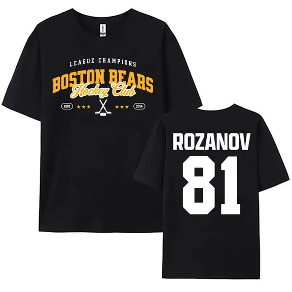 81 Rozanov Boston Bears Merch T-shirt Heated Rivalry Graphic Print Tshirts Cotton Short Sleeve O-neck T Shirt Tops