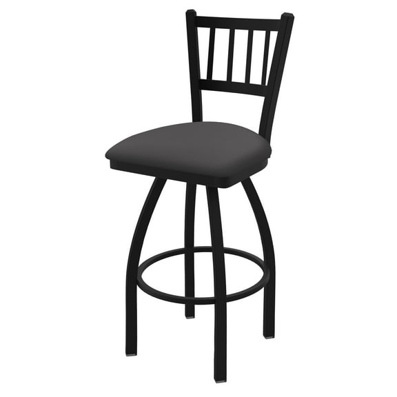 810 Contessa 25" Swivel Counter Stool with Black Wrinkle Finish and Canter Storm Seat