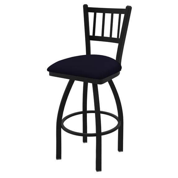 810 Contessa 30" Swivel Bar Stool with Black Wrinkle Finish and Canter Twilight Seat
