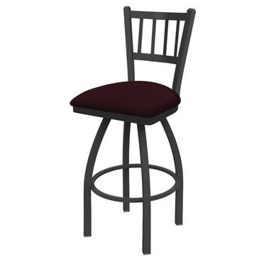 810 Contessa 30" Swivel Bar Stool with Pewter Finish and Canter Bordeaux Seat