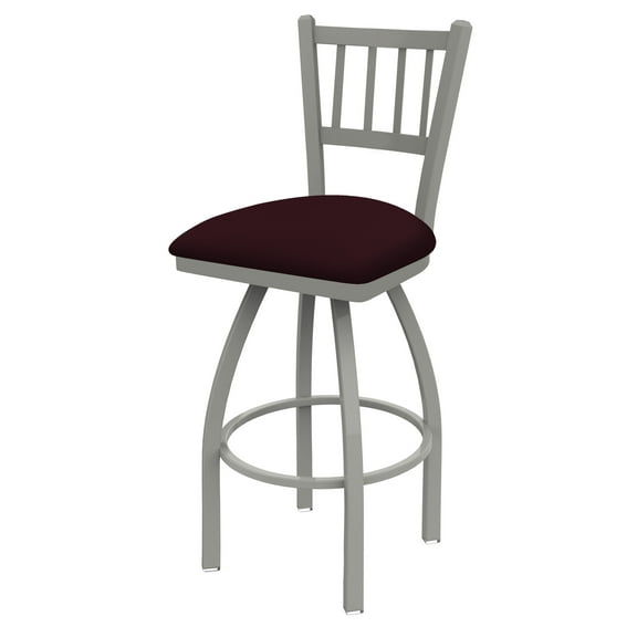 Holland Bar Stool Co Contessa Slat Back 36 in. Extra Tall Swivel Bar Stool with Faux Leather Seat