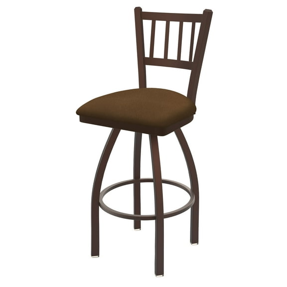 Holland Bar Stool Co Contessa Metal 36 in. Extra Tall Swivel Bar Stool with Faux Leather Seat