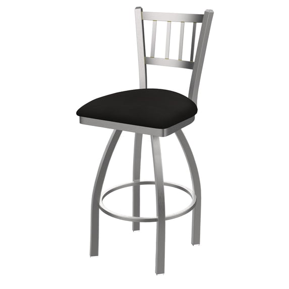 810 Contessa Stainless Steel 25" Swivel Counter Stool with Canter Espresso Seat