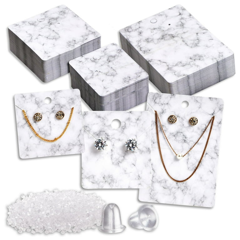 MARBLE EARRING DISPLAY S WHITE