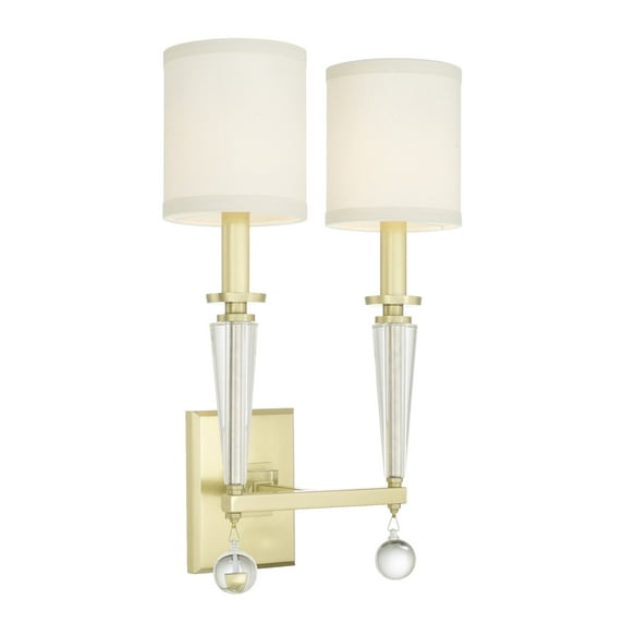 8102-AG Crystorama Lighting Paxton - Two Light Wall Sconce-Aged Brass Finish