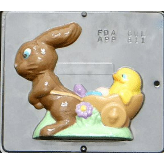 811 Bunny Cart Chocolate Candy Mold