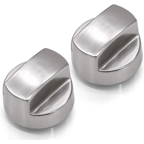 811195 Wolf Hood Knob Compatible with Sub-Zero Wolf Range 1543418 1663418 l282212I P1363418 Replaces 805328 KIP5D44 5D44 (2 Pack) Silver Silver Silver Silver