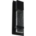 thumbnail image 1 of 81222-SU LED Wall Sconce with Rain Glass Panel, 13.75" Tall, 5" Wide, 9 Watts, Indoor/Outdoor, Black Finish, ADA Compliant, 50K - Super White 13.75-Inch/5-Inch, 1 of 2