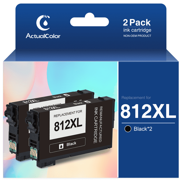 812XL 812 Ink Cartridge for Epson 812 XL 812XL Black for Use with