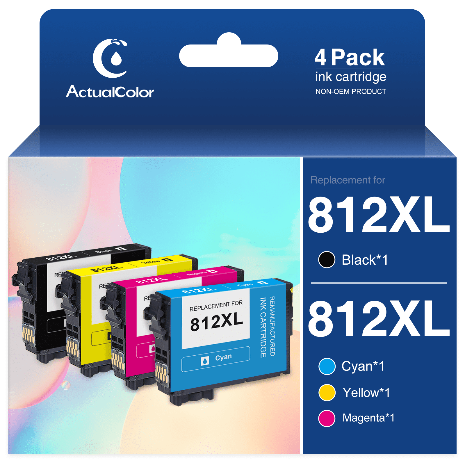 812XL 812 Ink Cartridges for Epson Ink 812 XL 812XL T812XL T812 Combo