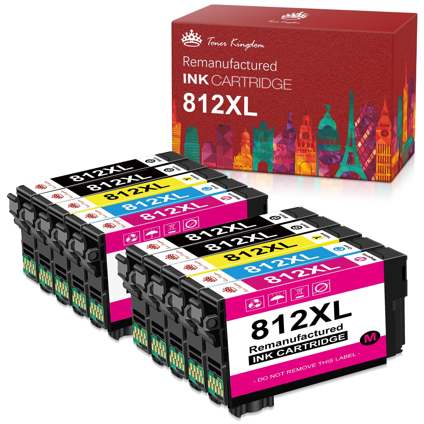 812xl Ink Cartridges For Epson 812xl 812 Xl T812xl Combo Pack For Workforce Pro Wf 7840 Wf 7820 1648