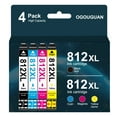 thumbnail image 1 of 812XL Ink Cartridges for Epson Ink 812 XL 812XL T812XL T812 Combo Pack for Workforce Pro WF-7840 WF-7820 WF-7310 EC-C7000 Printer (Black, Cyan, Magenta, Yellow), 1 of 8