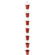 8130E XR S-8 Enameled Galvanized Steel Planter-Tub, Red - Set of 3