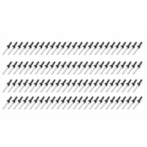 814B-100S Small Head Multi-Grip Rivet, Black - Pack of 100