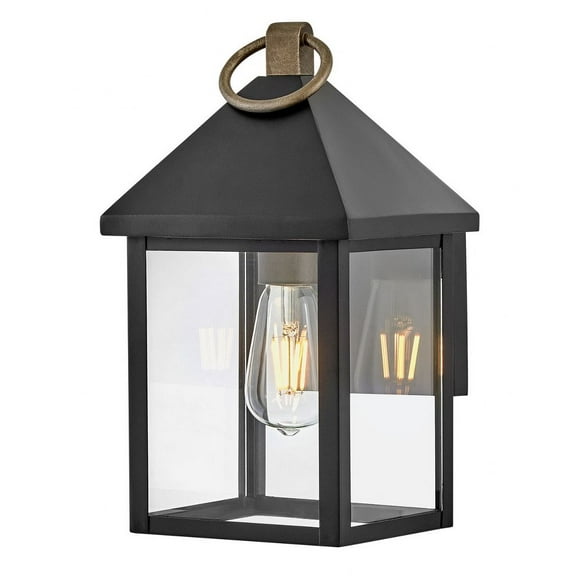 81520BK Lark Rhett - 12W 1 LED Small Outdoor Wall Lantern-13 Inches Tall and 7 Inches Wide