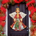thumbnail image 1 of 8154103 Christmas Tree Angel Wooden Ornament, 1 of 1