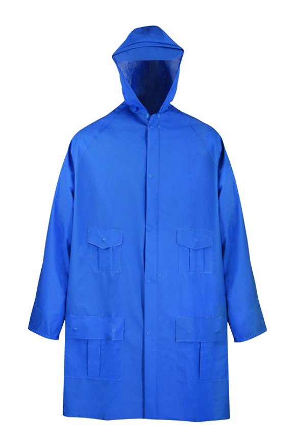 8156-XXXL Rain Parka Blue & Green, 3 Extra Large