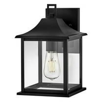 81590BK Lark Nolan - 10W 1 LED Small Outdoor Wall Lantern-12 Inches Tall and 7.5 Inches Wide