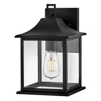 81590BK Lark Nolan - 10W 1 LED Small Outdoor Wall Lantern-12 Inches Tall and 7.5 Inches Wide