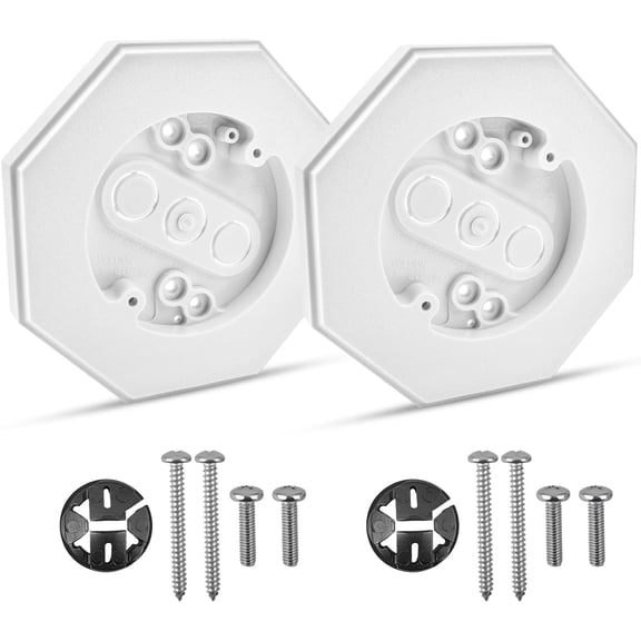 8161-2 Vertical Siding Lamp Octagon Mounting Kit with Built-in Electrical Box for Outdoor Vertical Siding Lap, 2-Pack