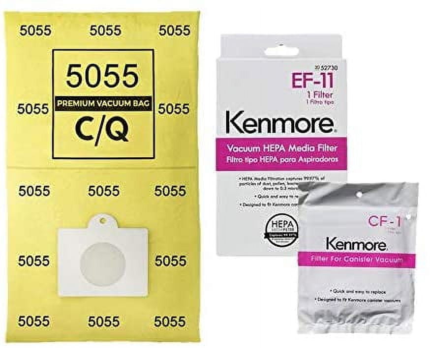Kenmore 81614 & 81615 Bag/Filter Kit 12 Bags, 1 EF11, 1 CF 1. For 600