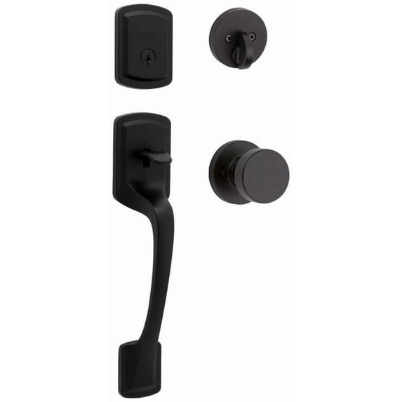 818PGHXPSK RDT 514 SMT CP Prague Handleset with Pismo - Matte Black