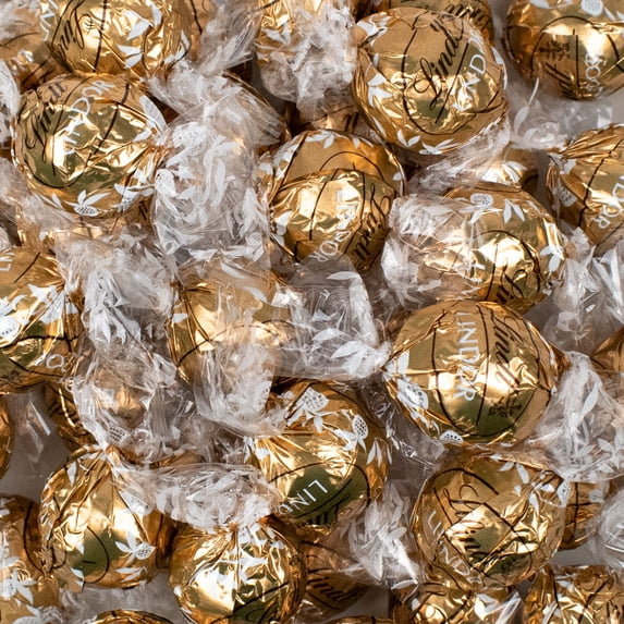 81ct Gold Fudge Swirl Chocolate Bulk Individually Wrapped Lindor Candy Truffles (2.25lb Bag)