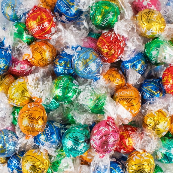 81ct Rainbow Assorted Bulk Individually Wrapped Lindor Candy Truffles (2.25lb Bag)